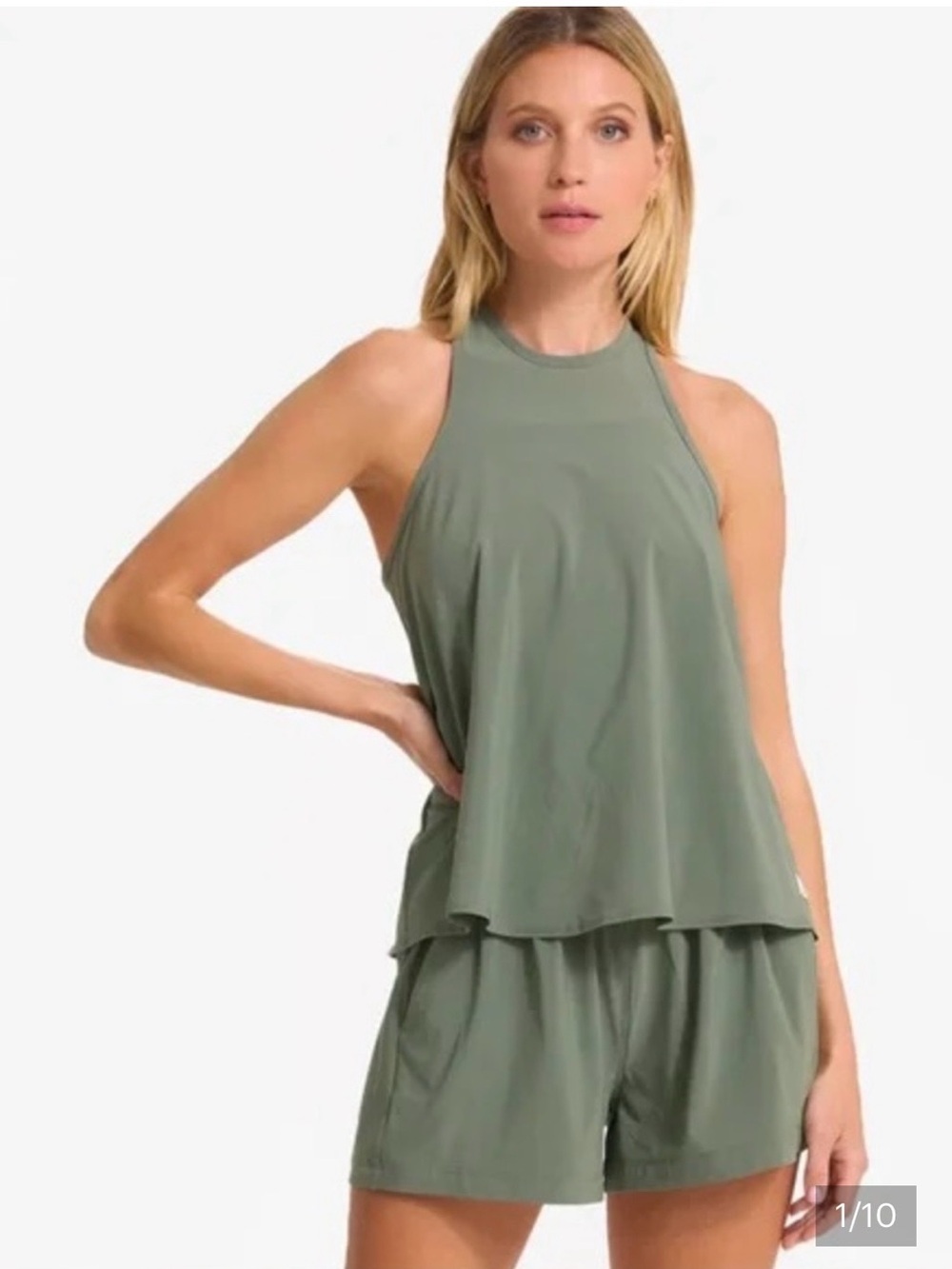 Vuori Villa Tank Top Taupe XS (stock pic) Stretchy fits me and I’m small
